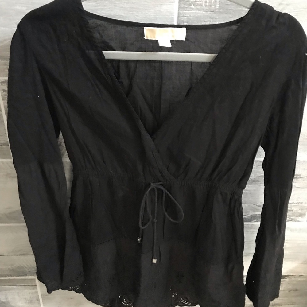 Michael Kors Black baby doll blouse